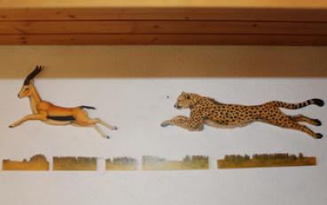 fliehende Gazelle und Gepard